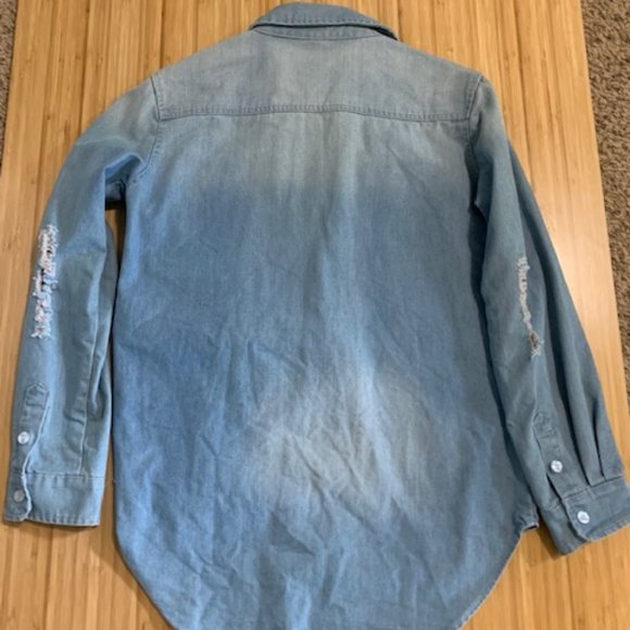 Denim Long-sleeve (Distressed & Faded) - Picture 2 of 2